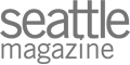 The image displays the logo of "Seattle magazine" in gray text.